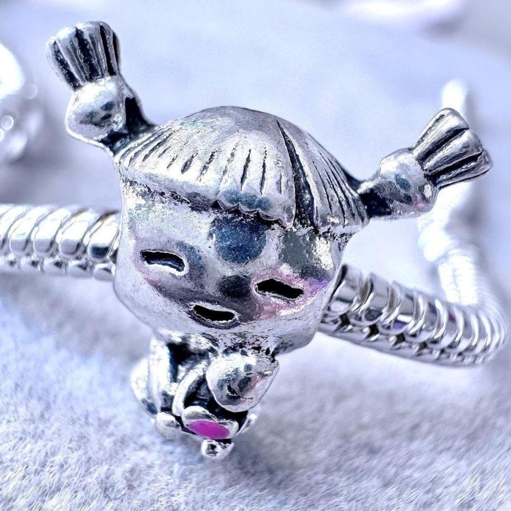 Cute Little Girl‎ with Pigtails Charm fits PANDORA